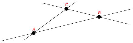 Lines through 3 points